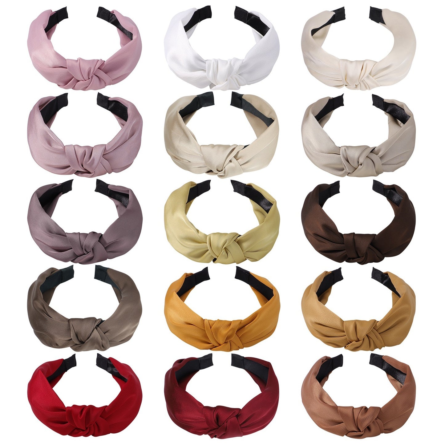 Hair Accessories Satin Texture Knotted Hair Hoop Sweet Hair Accessories Classic Temperament Wide Version Headband 2610