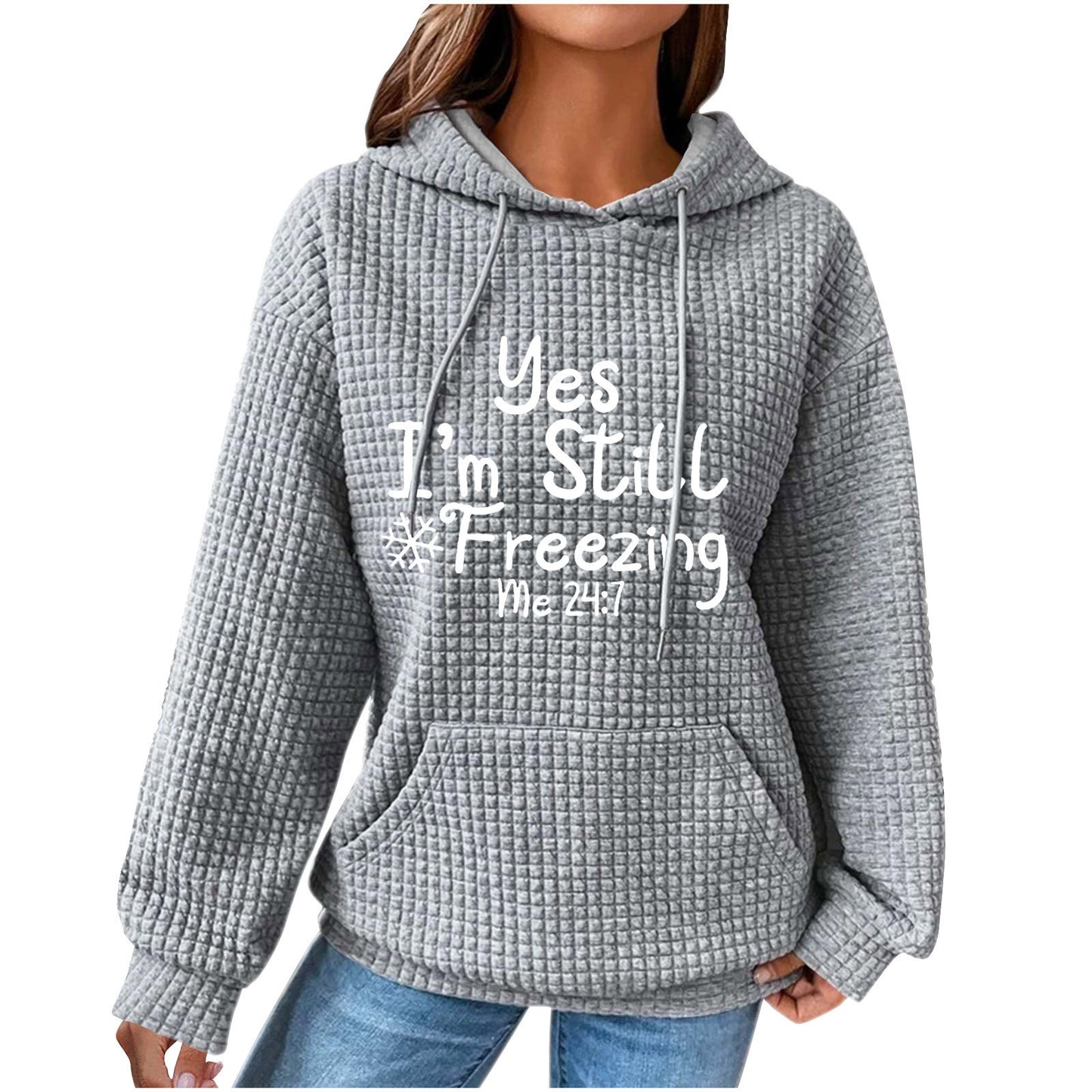 WaffleWeave Patchwork Hoodie