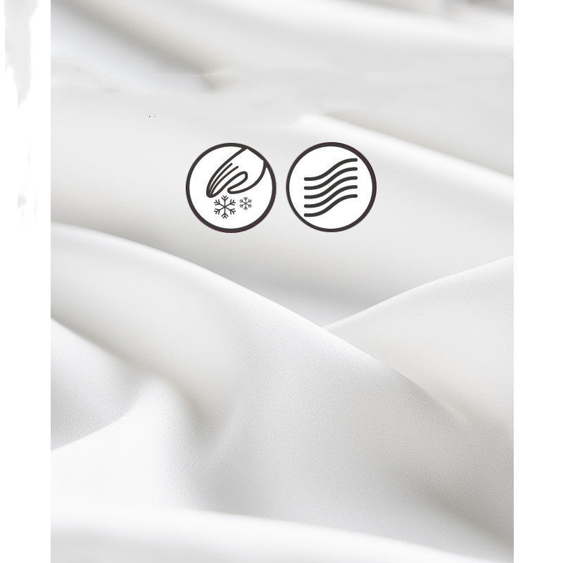 Ice Silk Thin Sling Nightdress Nightgown Five-piece Home Service