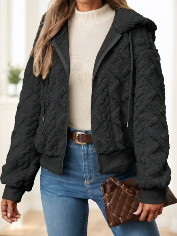 SnugRush Zip Teddy Hoodie