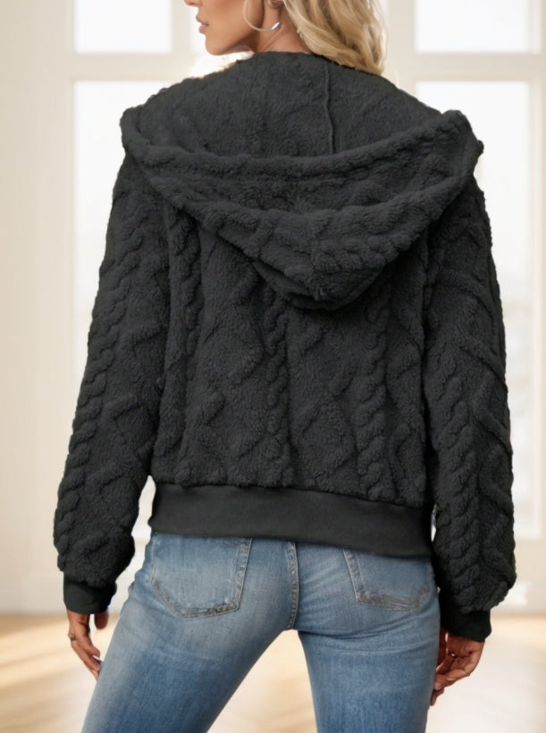 SnugRush Zip Teddy Hoodie