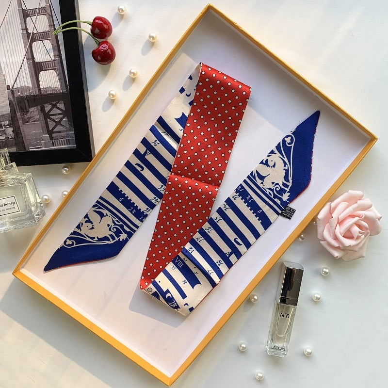 Women's Bag Polka Dot Ribbon Decoration Silk Ribbon