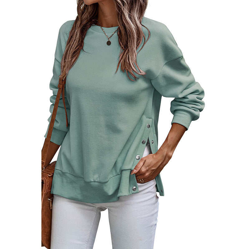 EaseLuxe Relaxed Slit Pullover