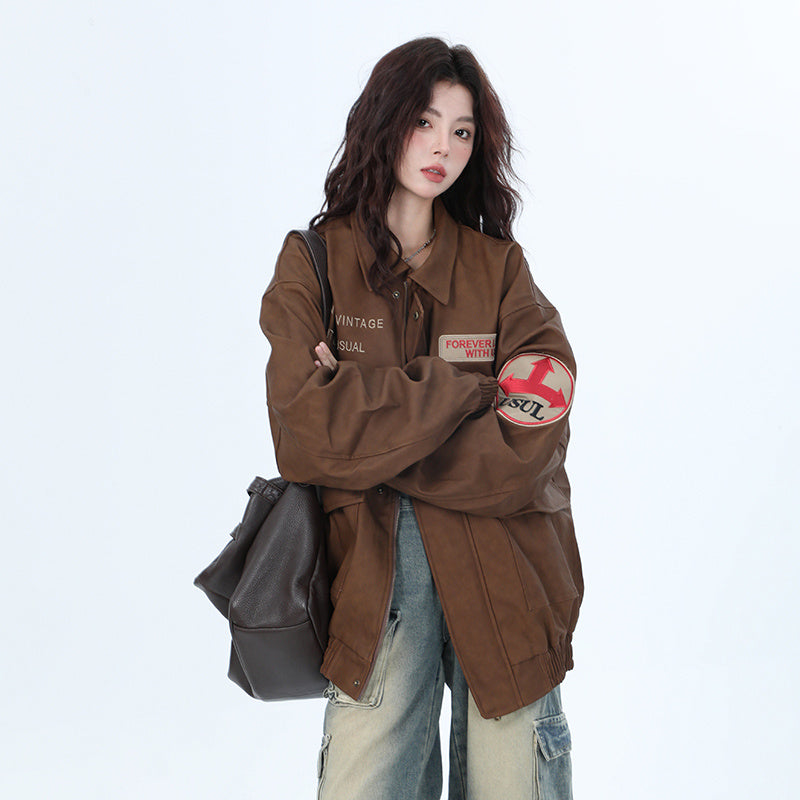 Maillard American Pilot Quilted Leather Coat Women