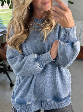 RusticEase Washed Cotton Sweater