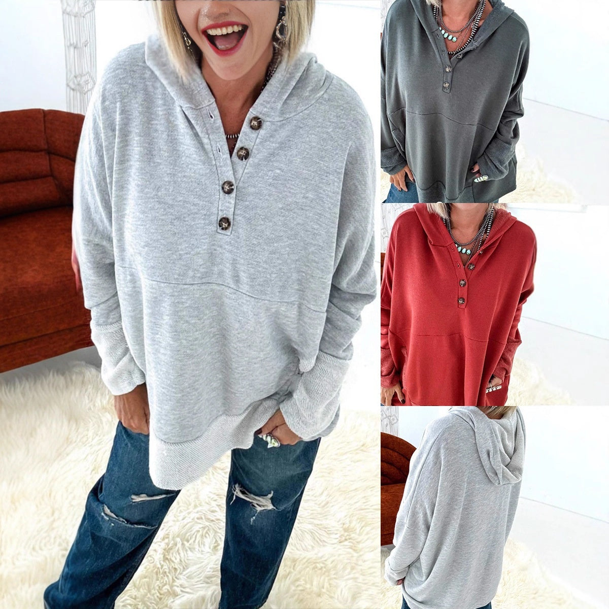 EaseHood Loose Sweater