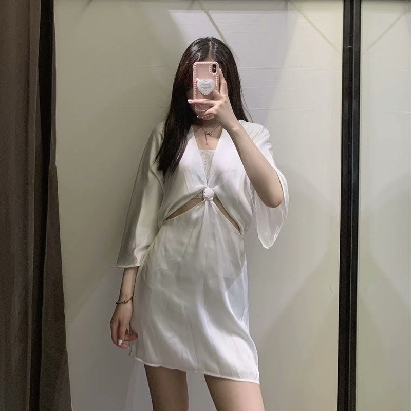 New Silk Satin Texture Dress