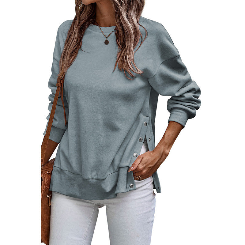 EaseLuxe Relaxed Slit Pullover