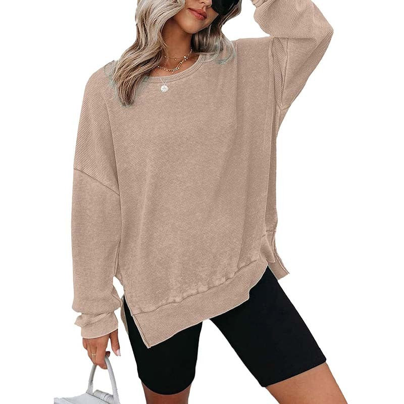 WaffleEase Side-Slit Pullover