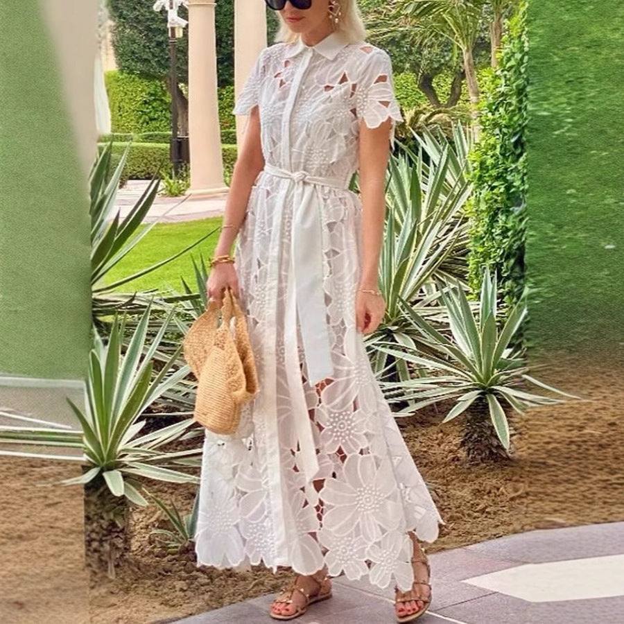 The LaceWhisper Cardigan Dress