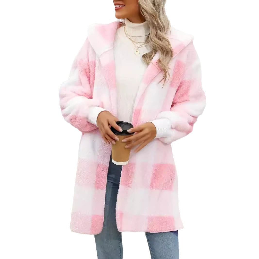 PlaidLuxe Plush Coat