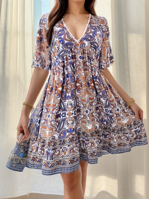 VivaMuse Printed Day Dress