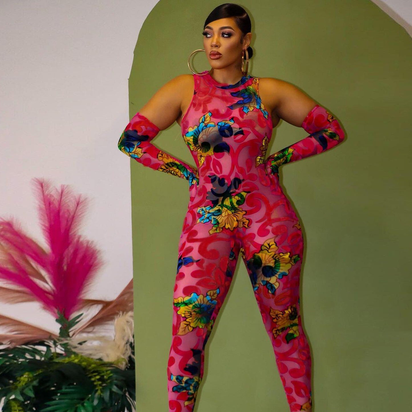 Viretta CurvePrint Jumpsuit