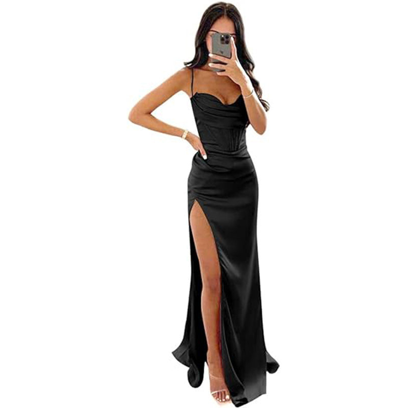 Celeste Noir Camisole Gown