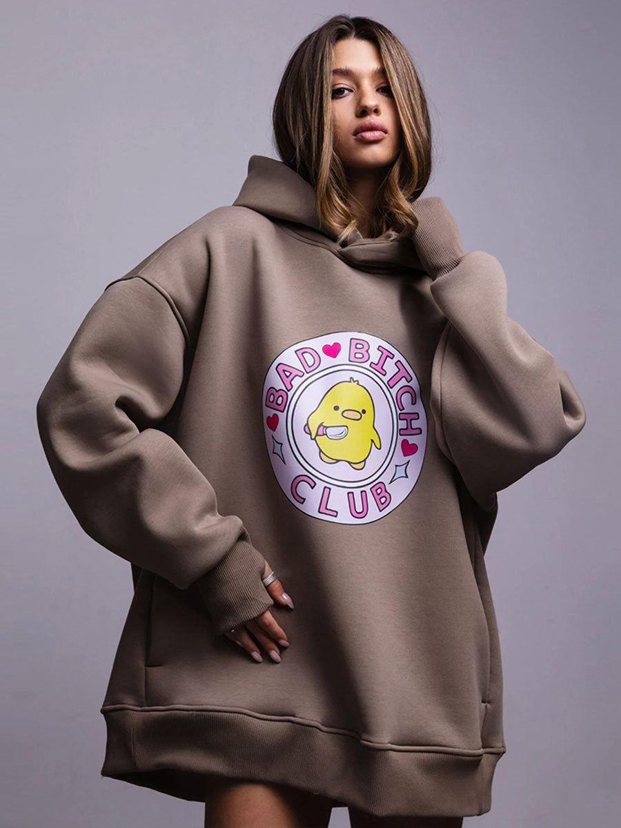 Playful Duck Print Unisex Hoodie