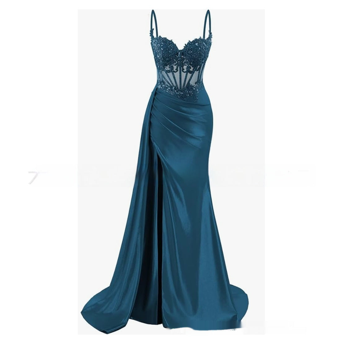 Emerald Seduction Strapless Gown