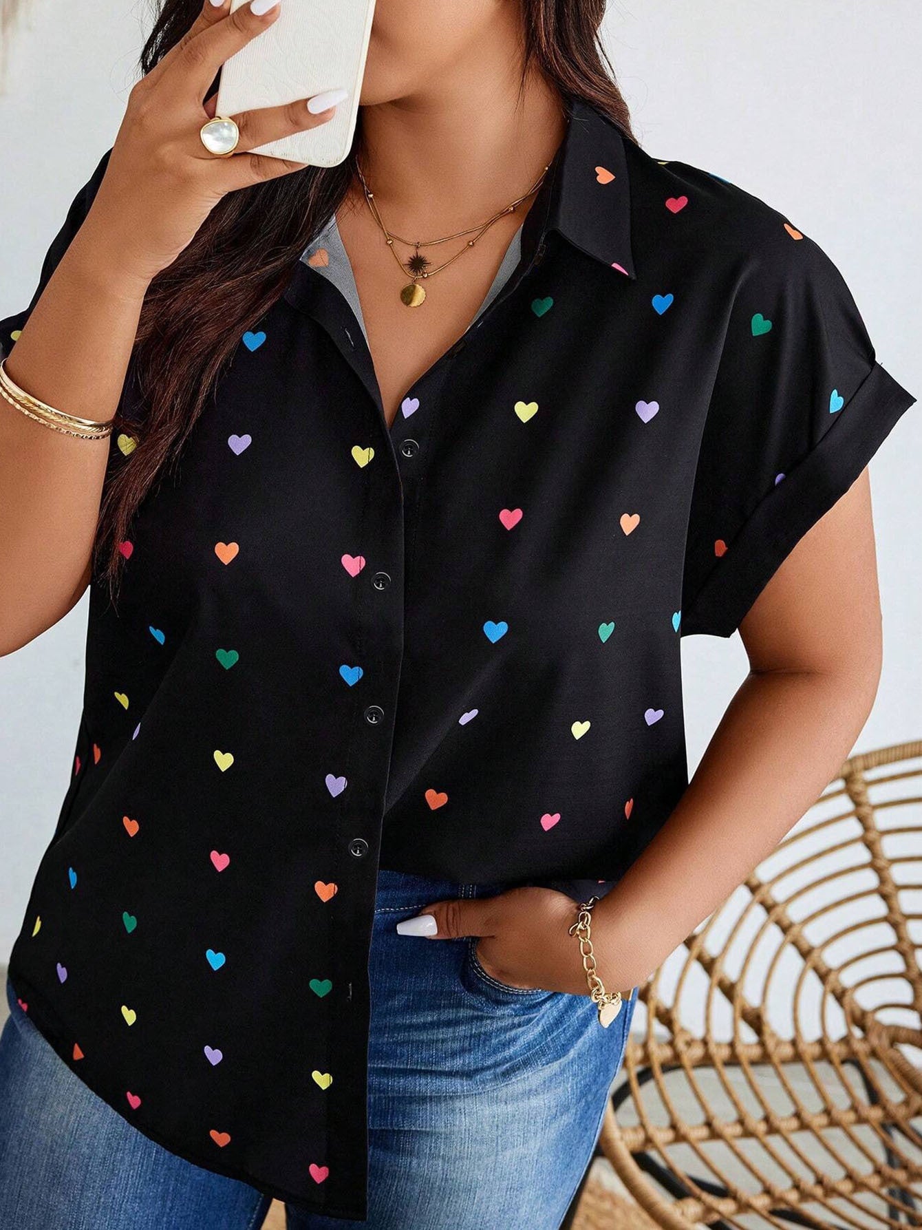 Heartistry Plus Button-Down Shirt
