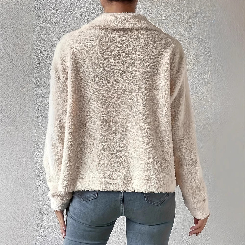Ivory Luxe Velvet Coat