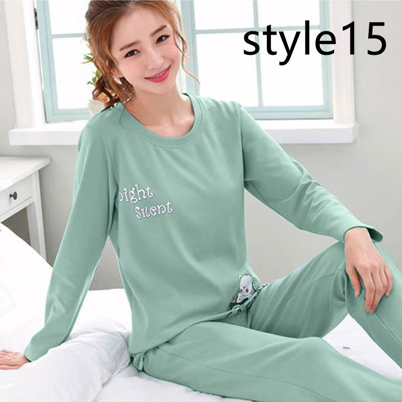 Milk Silk Cartoon Long-sleeved Trousers Ladies Home Service Suit