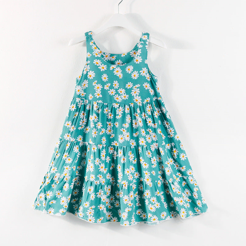 Cotton silk children's foreign style skirt