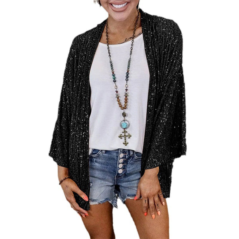 GlimmerEase Sequin Coat