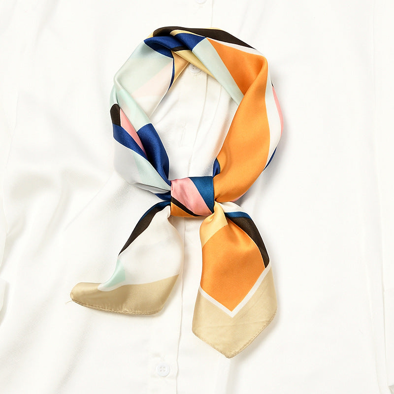Stewardess silk scarf female hair band