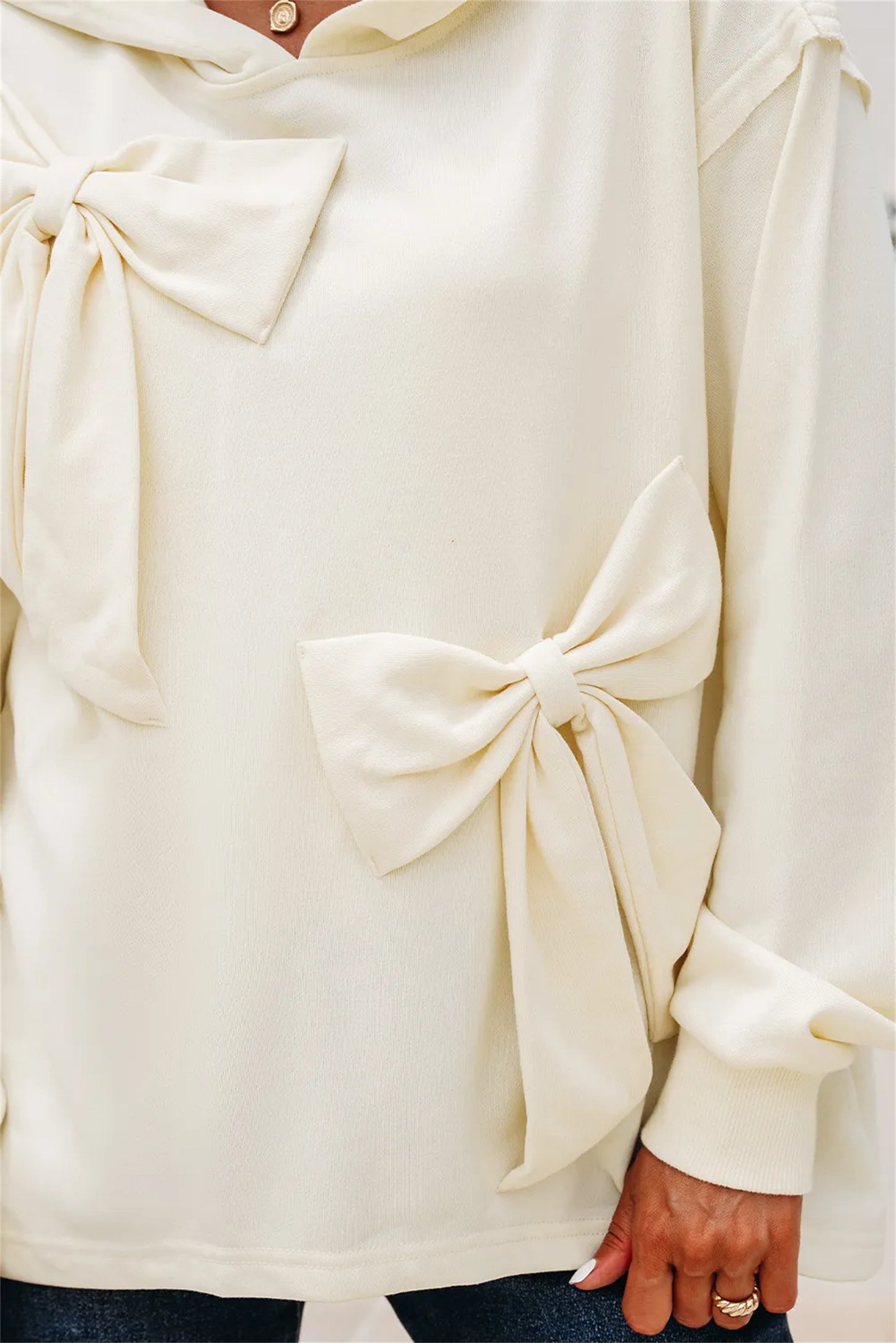 SnowCharm Bow Hoodie