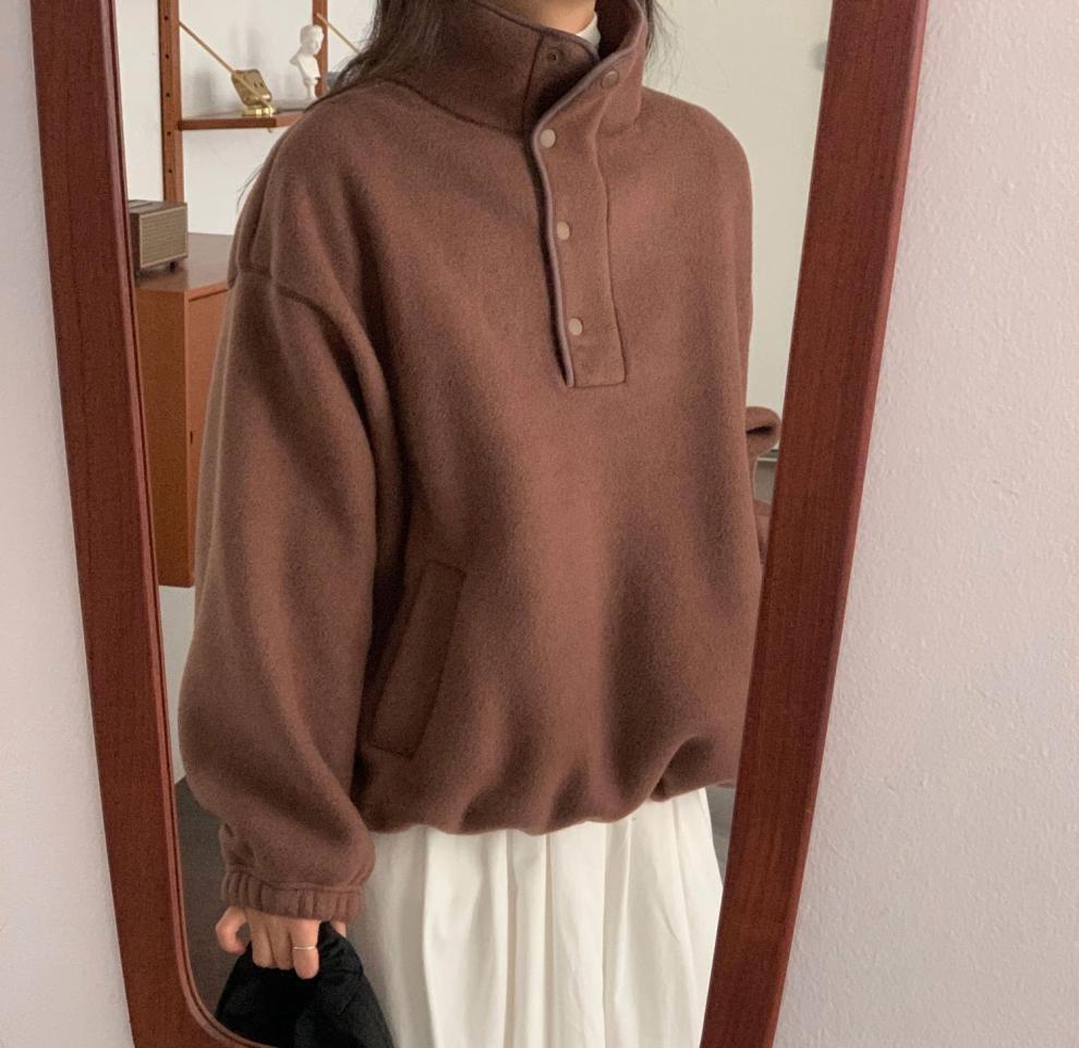 FrostGuard Fleece Stand-Collar Sweater