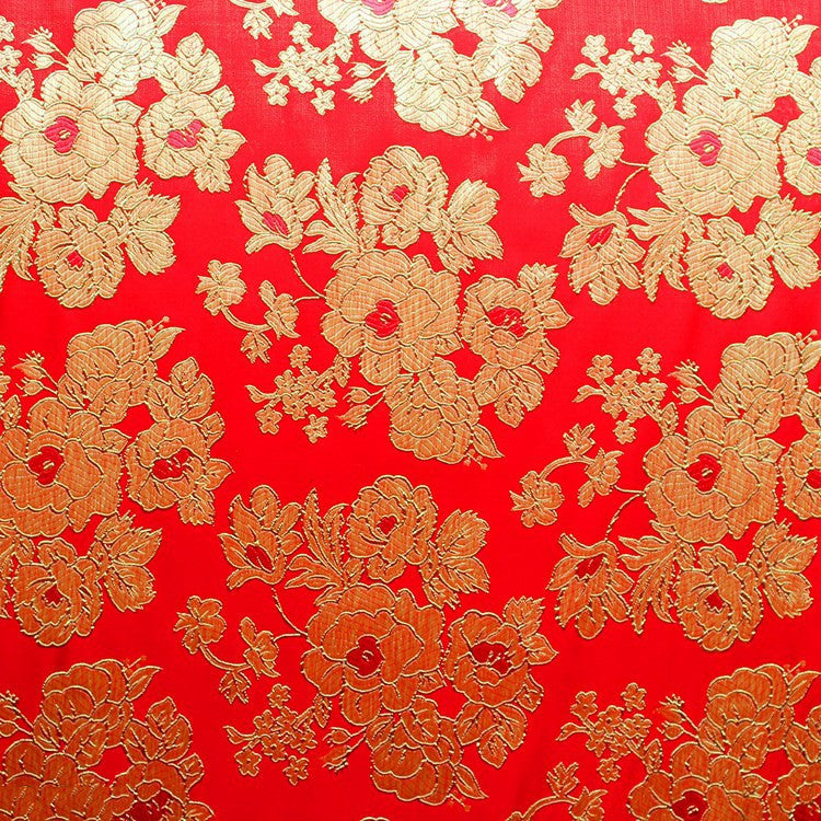 Colorful Gold And Silver Silk Handbag Jacquard Fabric