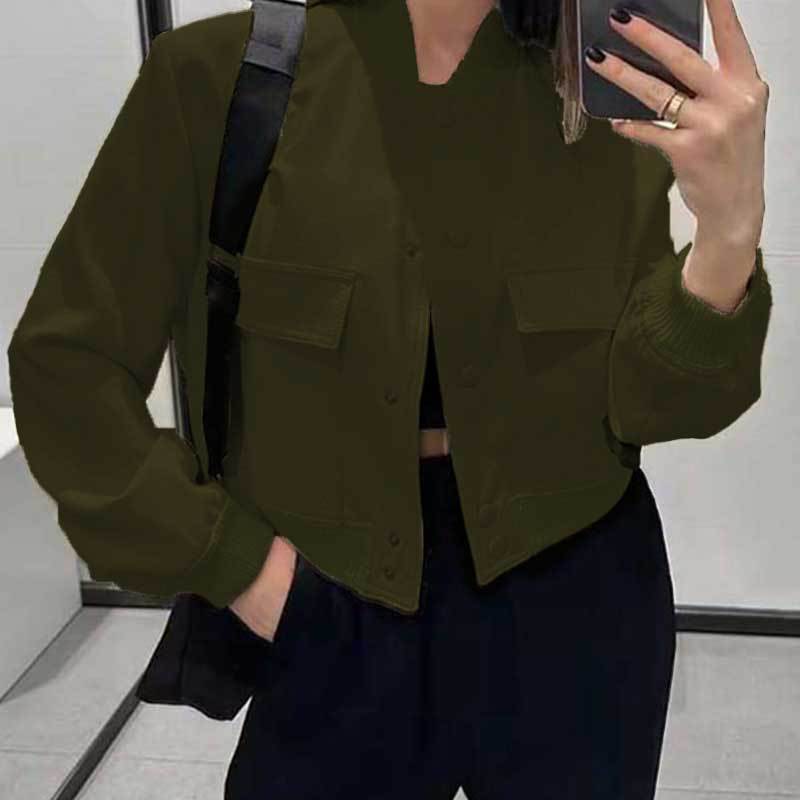 UrbanEase Stand-Collar Pocket Coat