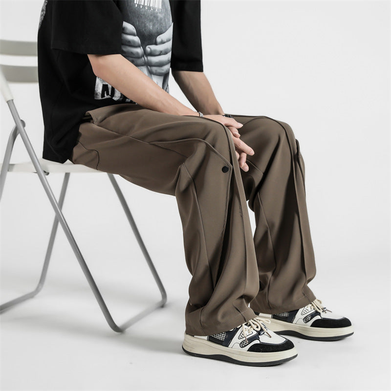 Summer Thin Ice Silk Casual Pants Men