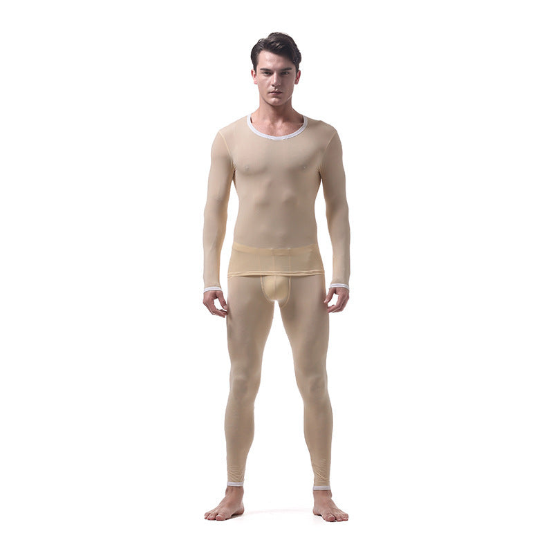 Men's Ice Silk Thermal Underwear Suit