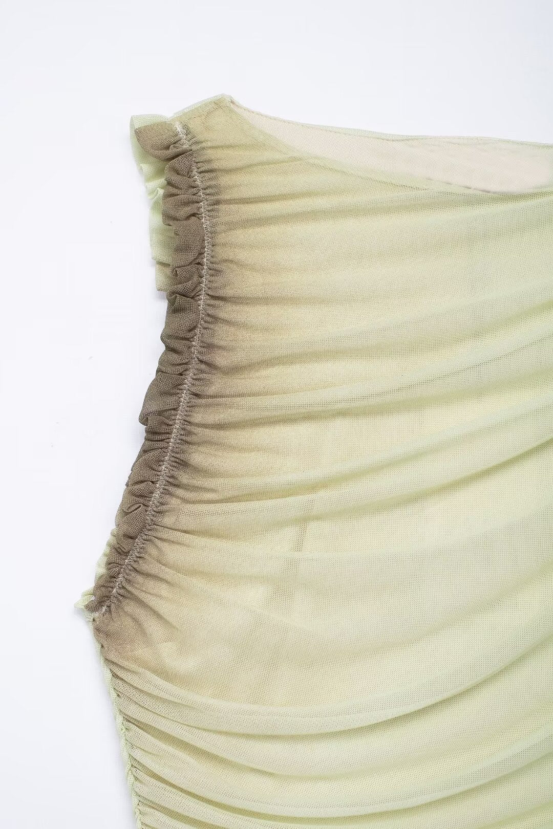 Laminated Decoration Silk Net Printing Dress