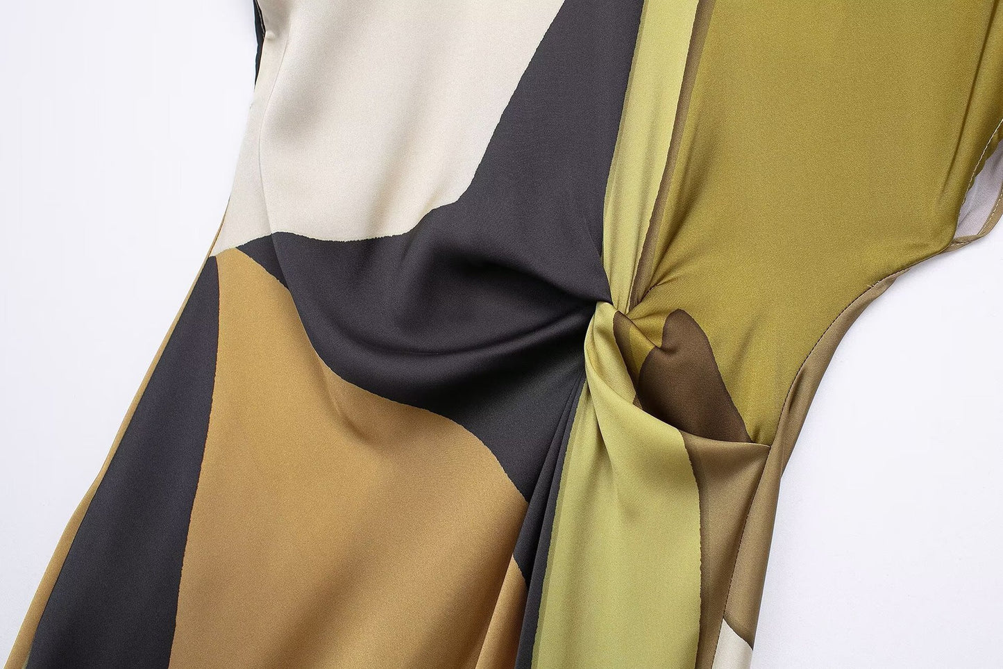 Women's Silk Satin Texture Printing Dress