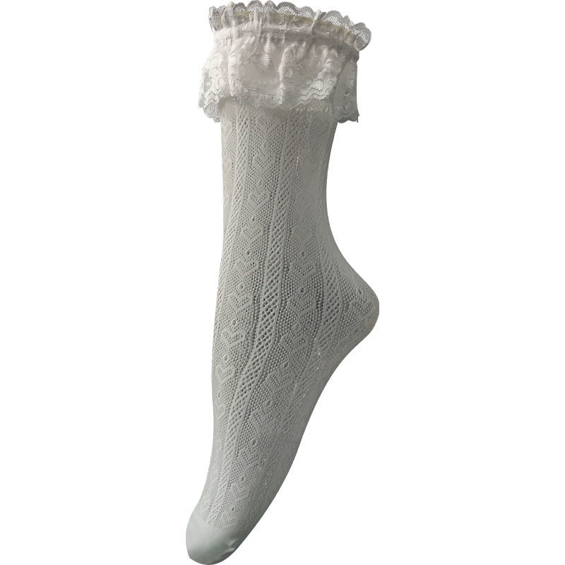 Women's Silk Lace Pile Style Stockings