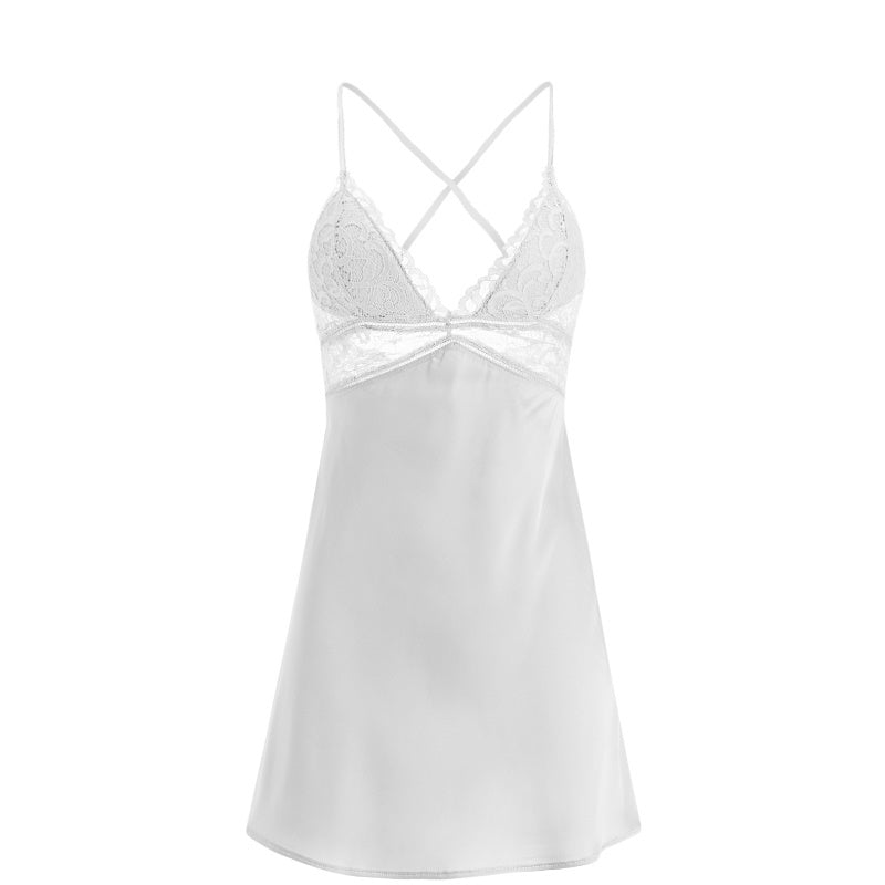 Ice silk halter suspender nightdress