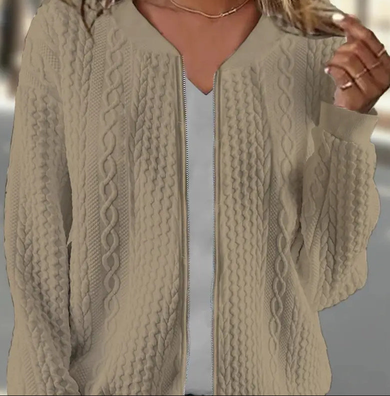 EleganceWeave Jacquard Short Coat