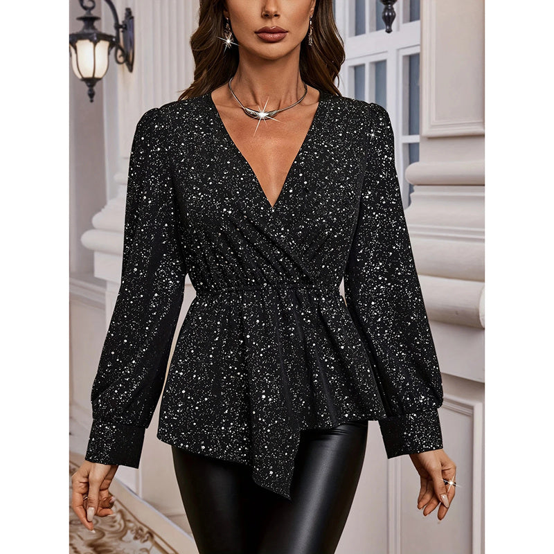 LustraGleam Asymmetrical Party Top