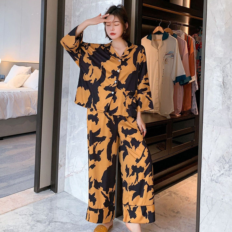Silk New Women's Home Wear Pajamas Set