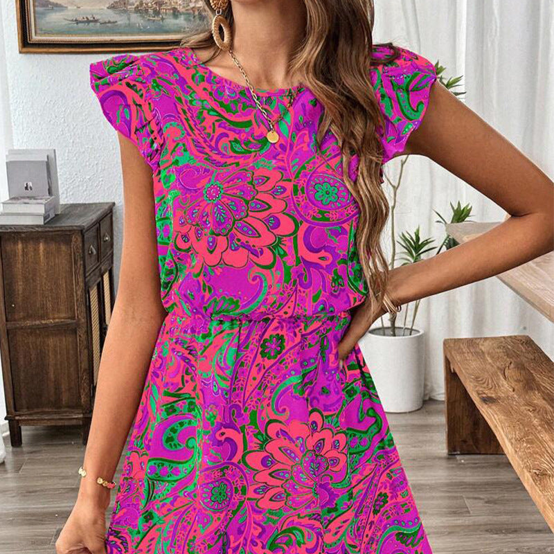 Ruffle Grace A-Line Midi Dress