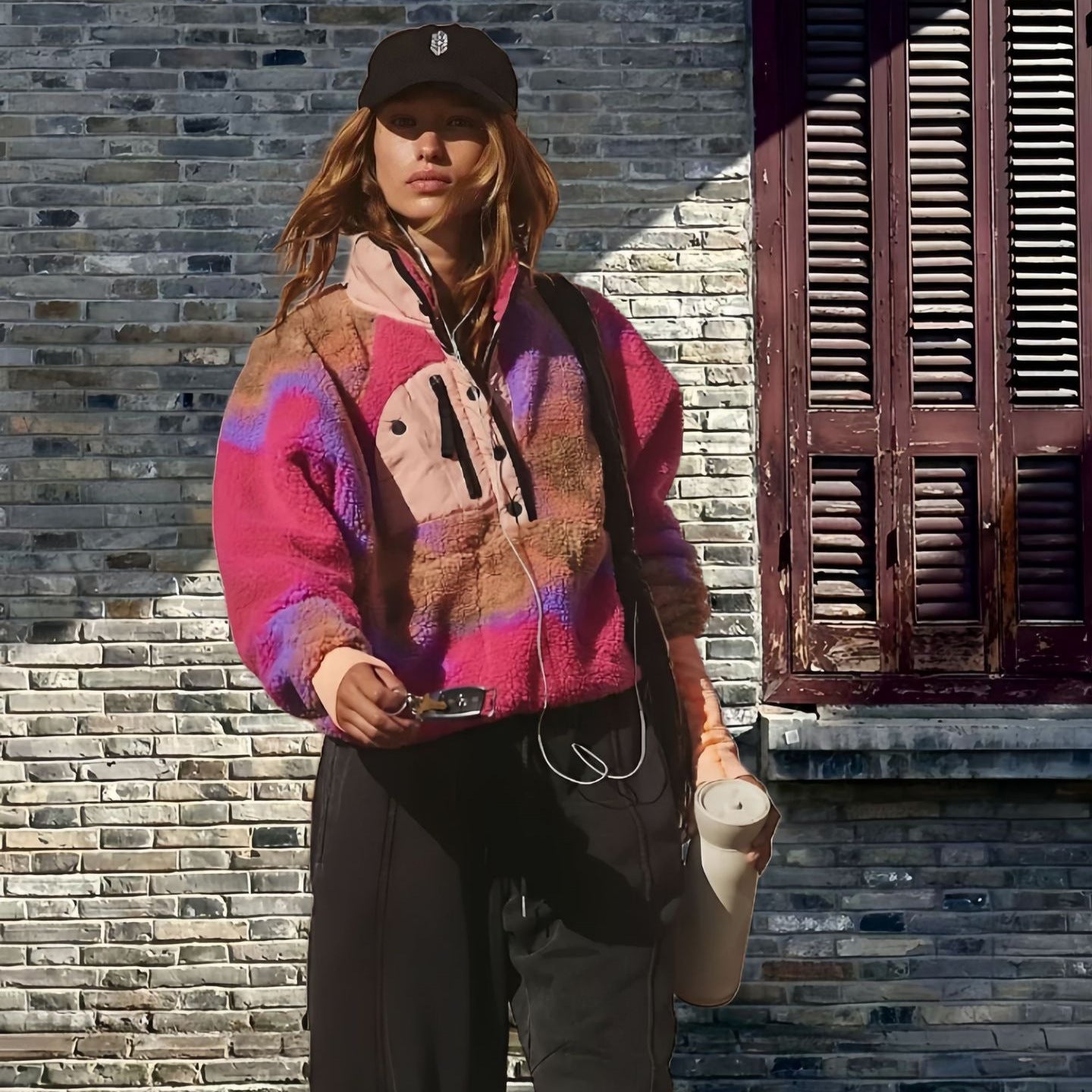 DualTone Fleece Lapel Sweater