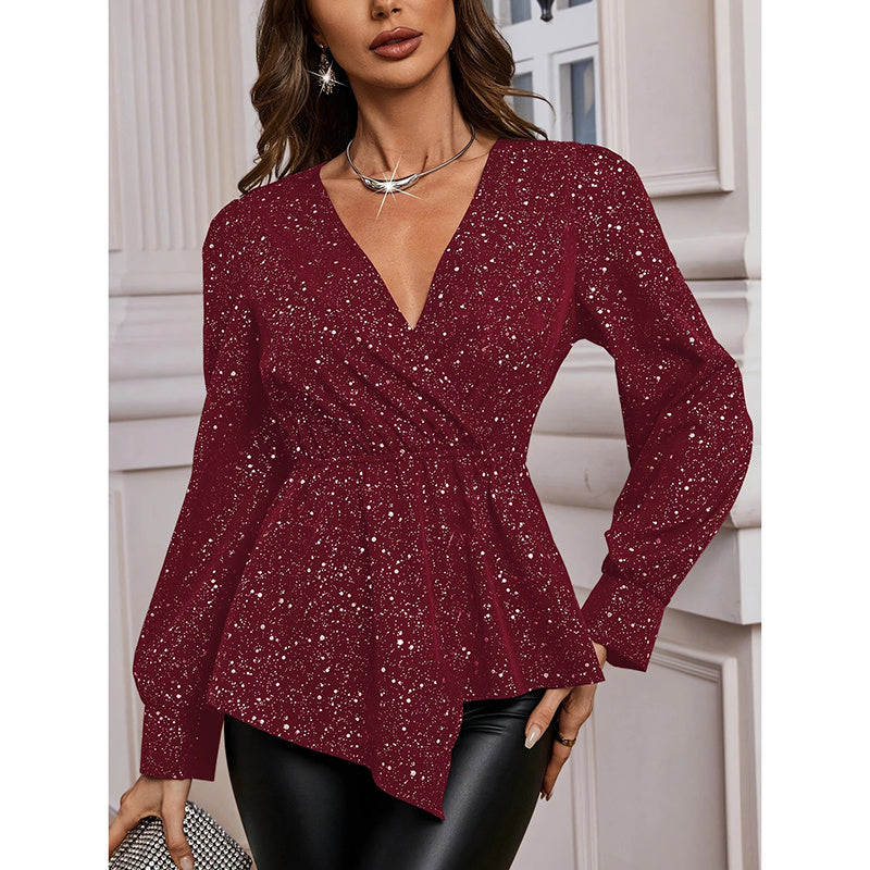 LustraGleam Asymmetrical Party Top