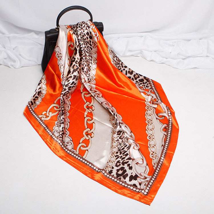 Digital Printed Square Silk Scarf