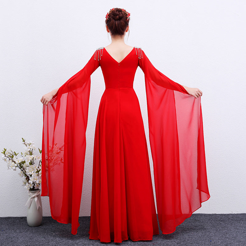The Crimson Aria Gown