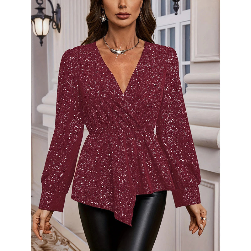 LustraGleam Asymmetrical Party Top