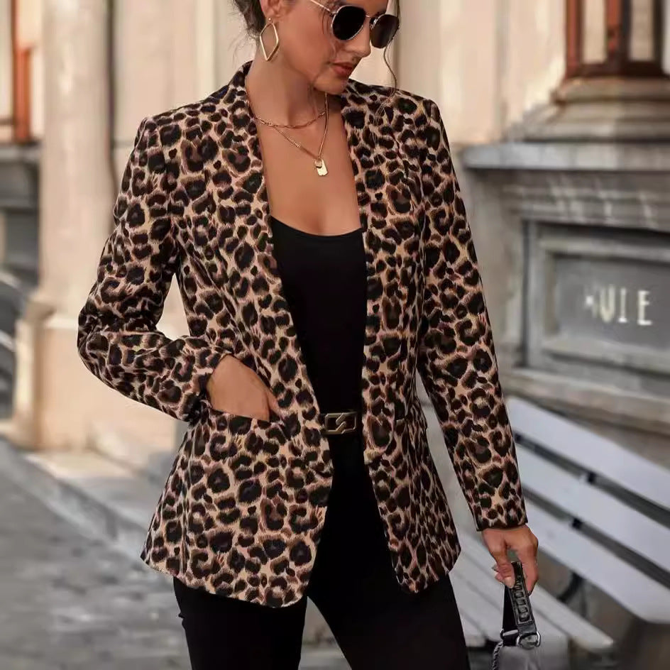 FierceEdge Leopard Blazer