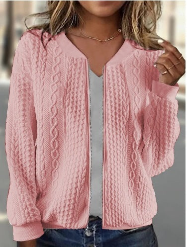 EleganceWeave Jacquard Short Coat