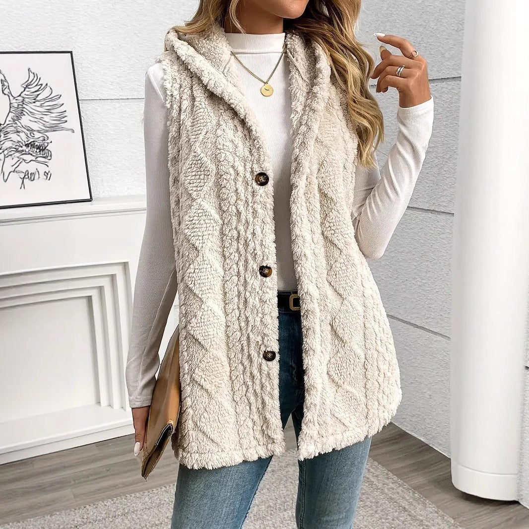 PlushHaven Reversible Hooded Vest