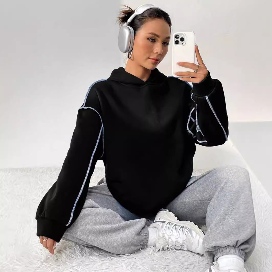 StyleMingle Patchwork Hoodie