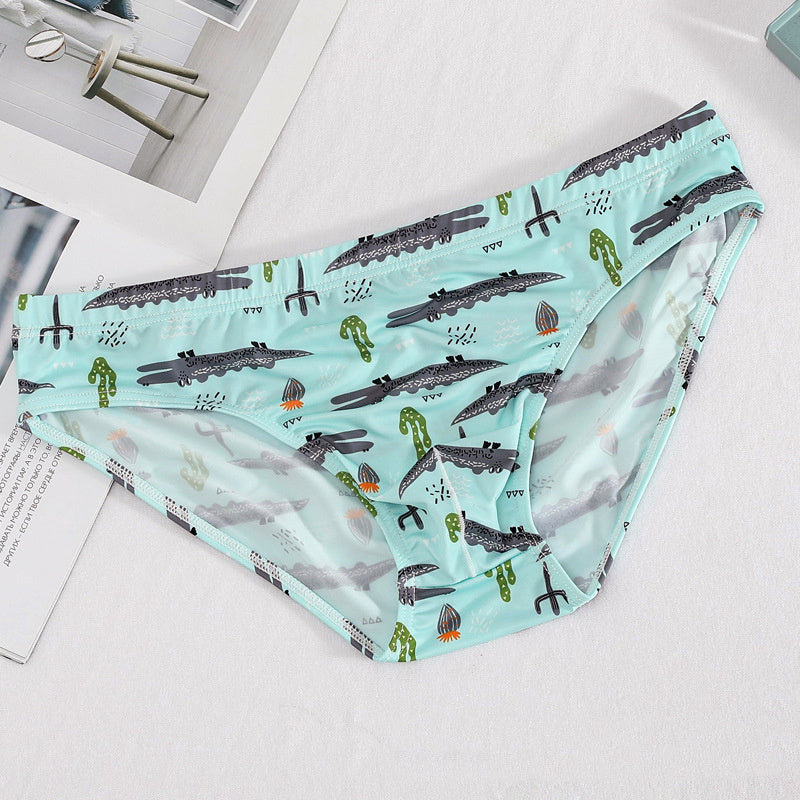 Men's Fashion Ice Silk Pattern Underwear